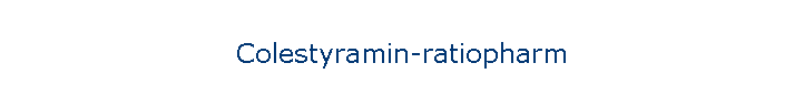 Colestyramin-ratiopharm