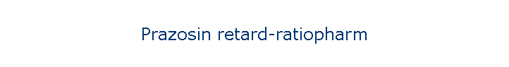 Prazosin retard-ratiopharm