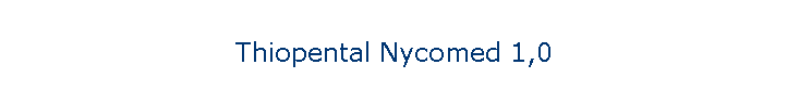 Thiopental Nycomed 1,0