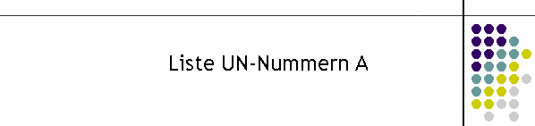 Liste UN-Nummern A