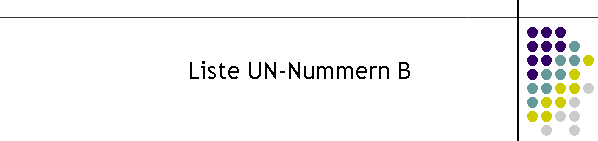 Liste UN-Nummern B