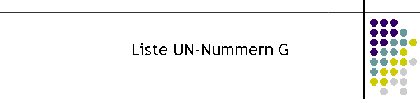 Liste UN-Nummern G