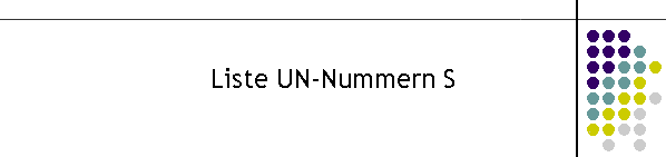 Liste UN-Nummern S