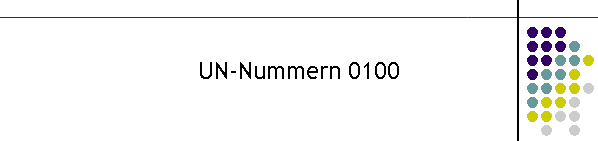 UN-Nummern 0100