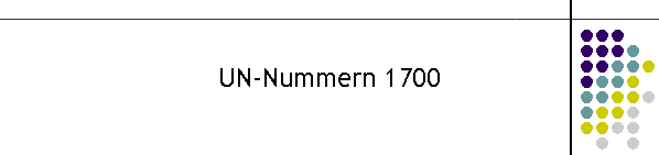 UN-Nummern 1700