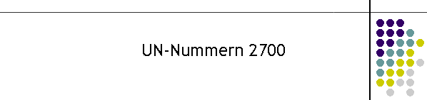 UN-Nummern 2700