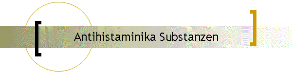 Antihistaminika Substanzen